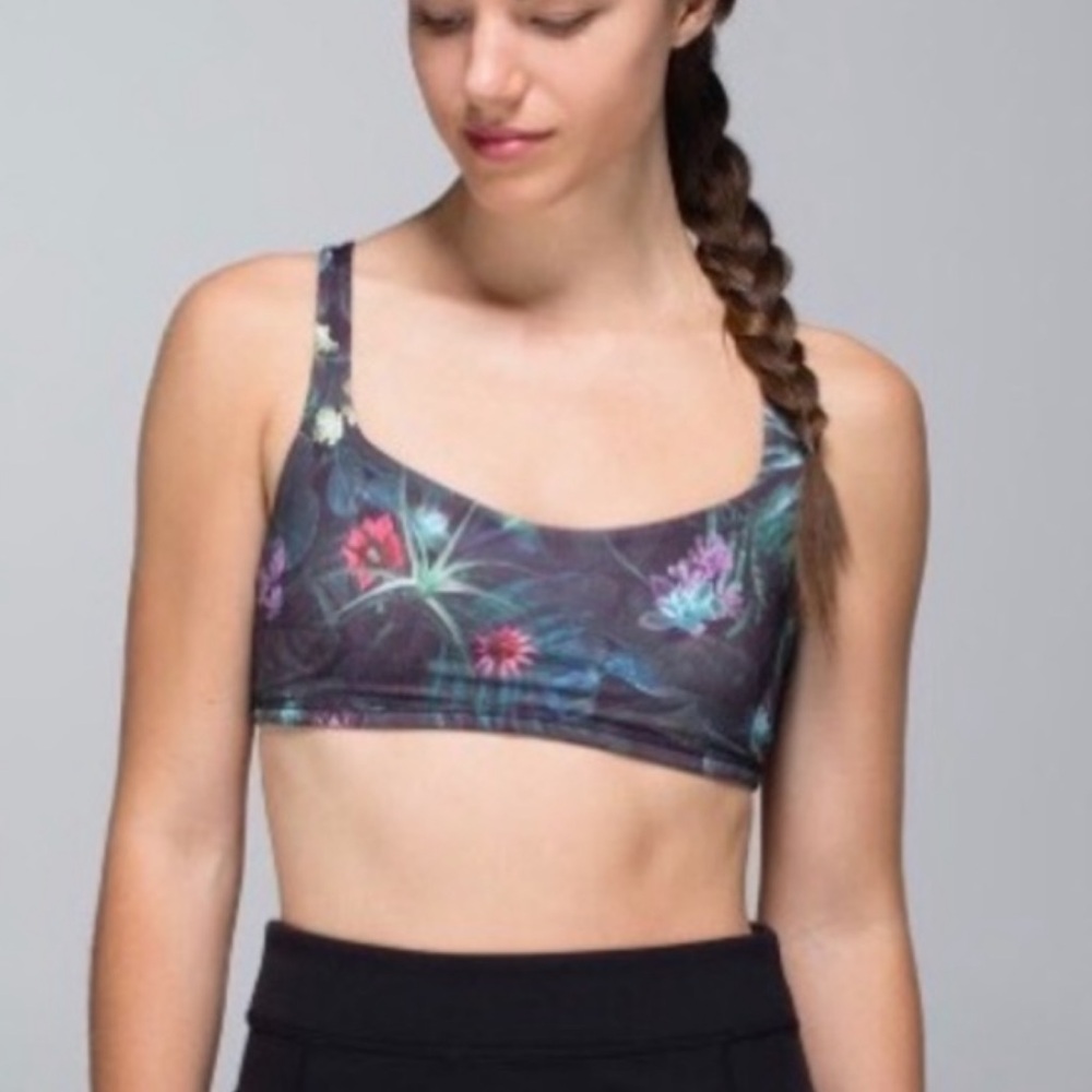 Lululemon Free To Be Bra Curious Jungle Multi Black Size 4 Activewear